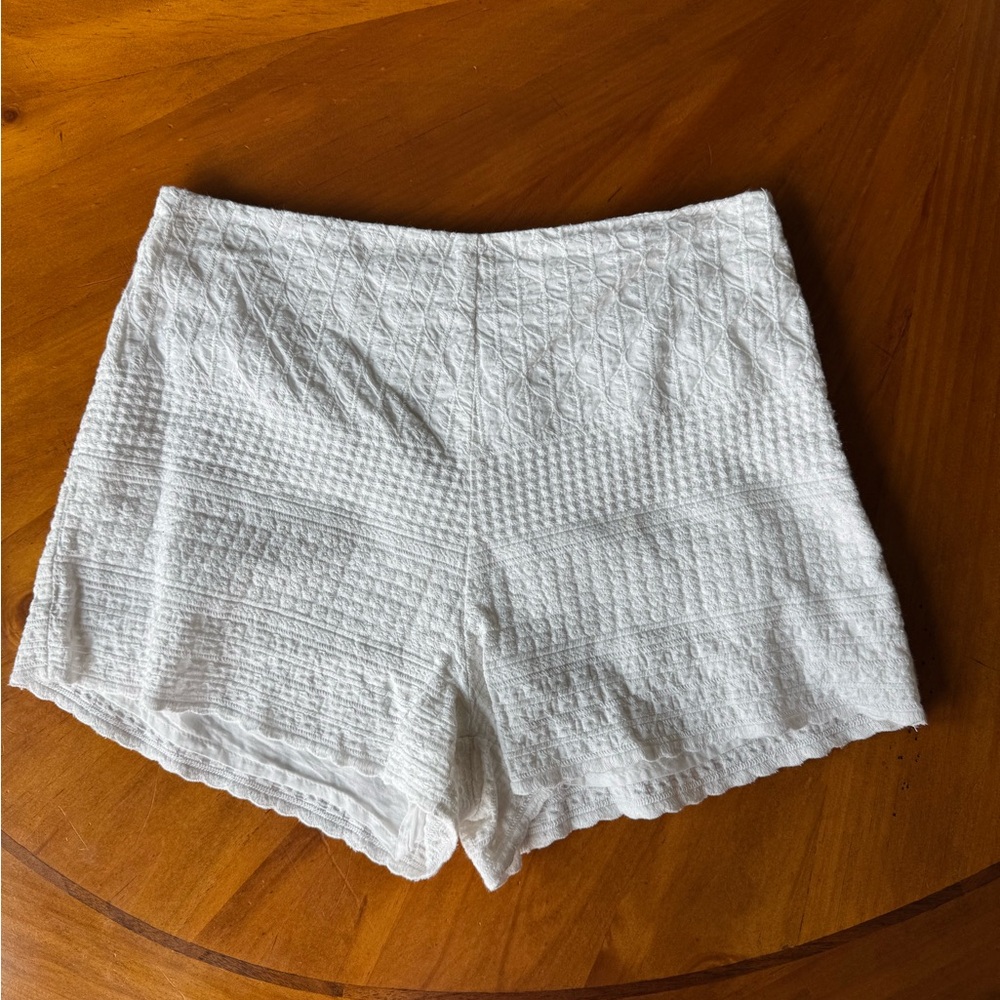 Free People High Waist White Shorts